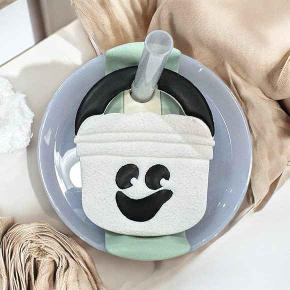 Stanley Cup Topper Clay Accessory- Ghost Bucket- 20/30oz - Picture 3 of 3